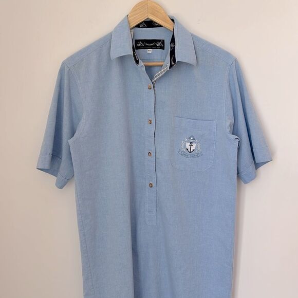 Saint James Denim Shirt Dress Made in France (Size 40 France- US 8/Medium) - Picture 2 of 8